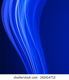 Abstract wavy background with blue lines