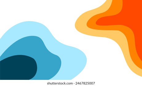 Abstract wavy Background. blue and orange background. abstract blue color wallpaper for desktop. Abstract curvy orange background.