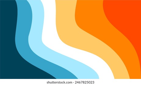 Abstract wavy Background. blue and orange background. abstract blue color wallpaper for desktop. Abstract curvy orange background.