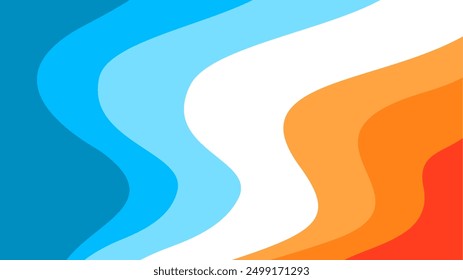 Abstract wavy Background. blue and orange background. abstract blue color wallpaper for desktop. Abstract curvy orange background. abstract blue and orange color background.