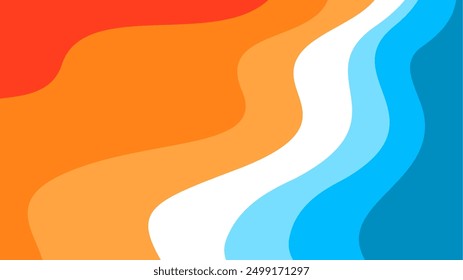 Abstract wavy Background. blue and orange background. abstract blue color wallpaper for desktop. Abstract curvy orange background. abstract blue and orange color background.