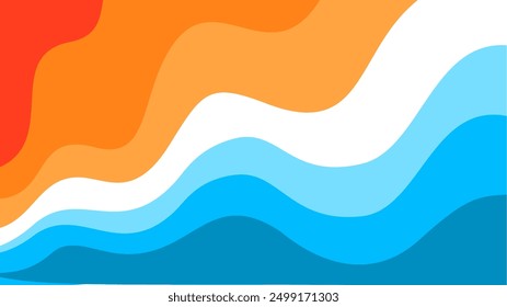 Abstract wavy Background. blue and orange background. abstract blue color wallpaper for desktop. Abstract curvy orange background. abstract blue and orange color background.