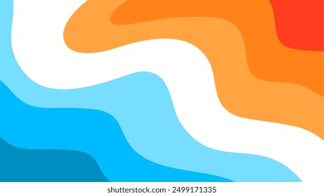 Abstract wavy Background. blue and orange background. abstract blue color wallpaper for desktop. Abstract curvy orange background. abstract blue and orange color background.