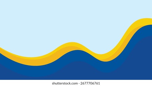 Fondo ondulado Abstractas con tonos de color azul y amarillo