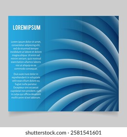 Abstract wavy background. Booklet layout template. Modern technology concept. Easy to edit vector template for your design projects