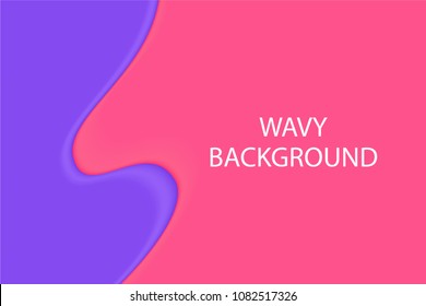Abstract Wavy Background. Bright Composition with Thick Liquid. Fluid Shapes with 3D Effect. Caramel Stains. Abstract Background for Wallpaper, Web Design, Brochure, Visit Card.