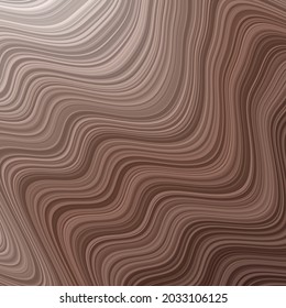 Abstract wavy background in brown tones. Smooth lines create a dynamic and elegant pattern. Vector illustration.