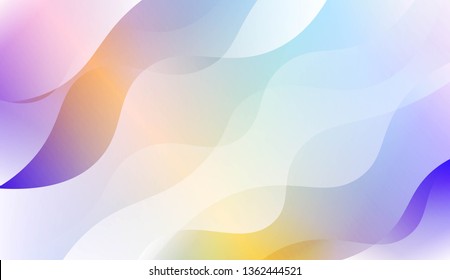 Abstract Wavy Background. For Business Presentation Wallpaper, Flyer, Cover. Vector Illustration with Color Gradient
