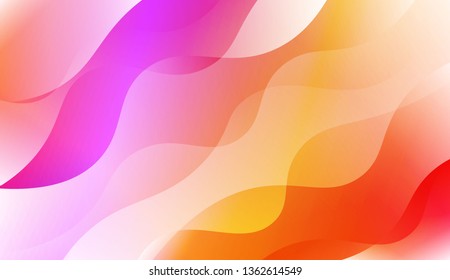 Abstract Wavy Background. For Business Presentation Wallpaper, Flyer, Cover. Vector Illustration with Color Gradient