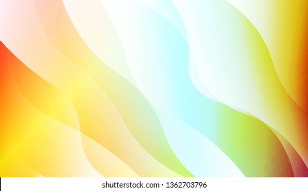 Abstract Wavy Background. For Business Presentation Wallpaper, Flyer, Cover. Vector Illustration with Color Gradient