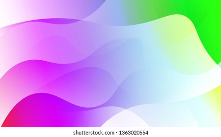 Abstract Wavy Background. For Business Presentation Wallpaper, Flyer, Cover. Vector Illustration with Color Gradient