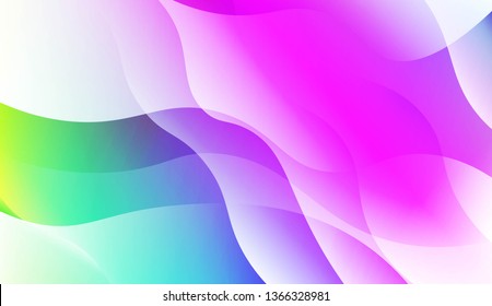 Abstract Wavy Background. For Business Presentation Wallpaper, Flyer, Cover. Vector Illustration with Color Gradient