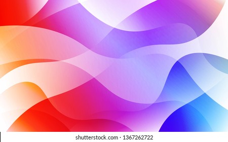 Abstract Wavy Background. For Business Presentation Wallpaper, Flyer, Cover. Vector Illustration with Color Gradient