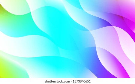 Abstract Wavy Background. For Business Presentation Wallpaper, Flyer, Cover. Vector Illustration with Color Gradient