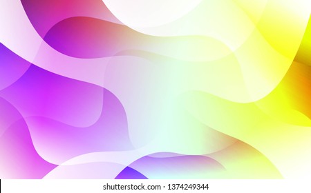 Abstract Wavy Background. For Business Presentation Wallpaper, Flyer, Cover. Vector Illustration with Color Gradient