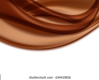 abstract wavy background with chocolate colors. vector illustration
