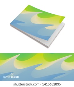 Resumen de fondo ondulado con gradiente de color. Diseño moderno y de diseño. Aplicable a carteles, volantes, pancartas, portadas de libros, folletos, planificadores y cuadernos. Ilustración vectorial.