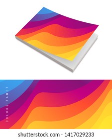 Abstract wavy background with color gradient. Trendy modern design. Applicable for placards, flyers, banners, book covers, brochures, planners and notebooks. Vector illustration.