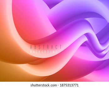 Abstract wavy abstract background Colored wavy shapes Vector illustration