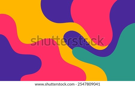 Abstract wavy background with colorful dynamic effect