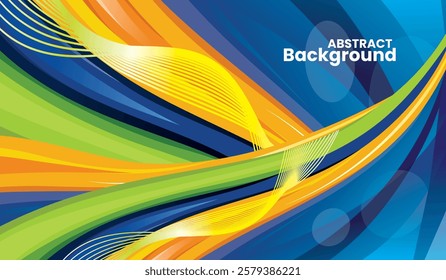 Abstract wavy background with colorful vector design concept
