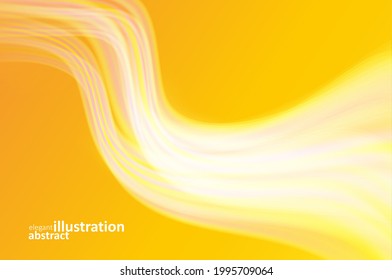 Abstract wavy background, colorful waved lines for brochure. Elegant yellow curve line. Graphic concept for your design