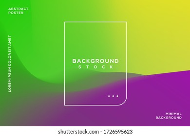 abstract wavy background with colorfull gradient. curvy, flowing, green, yellow, purple. suitable for banner, poster, landing page, wallpaper, home screen, theme. vector eps10