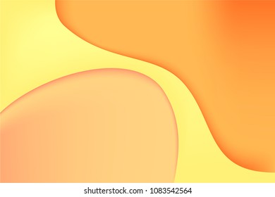 Abstract Wavy Background. Composition with Thick Liquid. Fluid Shapes with 3D Effect Made Using Gradient Mesh. Caramel Stains. Abstract Background for Wallpaper, Web Design, Brochure, Visit Card.