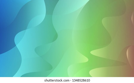 Abstract Wavy Background. For Cover Page, Landing Page, Banner. Vector Illustration with Color Gradient