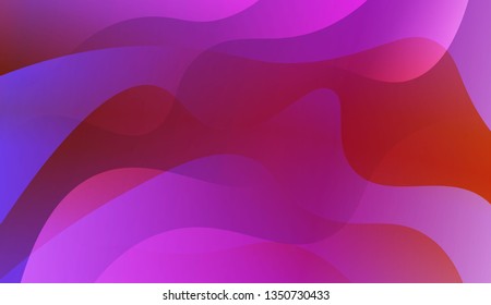 Abstract Wavy Background. For Cover Page, Landing Page, Banner. Vector Illustration with Color Gradient