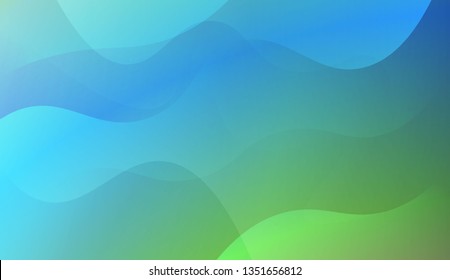 Abstract Wavy Background. For Cover Page, Landing Page, Banner. Vector Illustration with Color Gradient