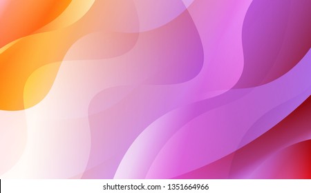 Abstract Wavy Background. For Cover Page, Landing Page, Banner. Vector Illustration with Color Gradient