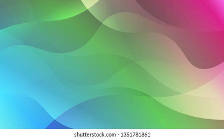 Abstract Wavy Background. For Cover Page, Landing Page, Banner. Vector Illustration with Color Gradient
