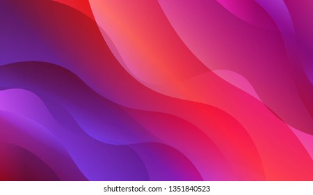 Abstract Wavy Background. For Cover Page, Landing Page, Banner. Vector Illustration with Color Gradient