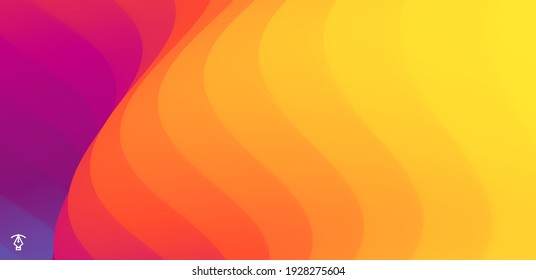 Abstract wavy background with curves lines. Concept of cover with dynamic effect. Vector illustration for design. 