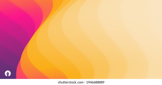 Abstract wavy background with curves lines. Concept of cover with dynamic effect. Vector illustration for design. 