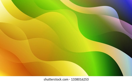 Abstract Wavy Background. Design For Cover Page, Poster, Banner Of Websites. Vector Illustration with Color Gradient.