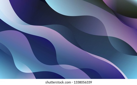 Abstract Wavy Background. Design For Cover Page, Poster, Banner Of Websites. Vector Illustration with Color Gradient.