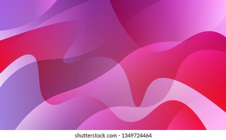 Abstract Wavy Background. Design For Cover Page, Poster, Banner Of Websites. Vector Illustration with Color Gradient