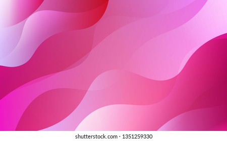 Abstract Wavy Background. Design For Cover Page, Poster, Banner Of Websites. Vector Illustration with Color Gradient