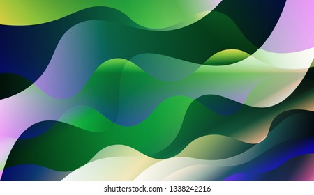 Abstract Wavy Background. For Design Flyer, Banner, Landing Page. Vector Illustration with Color Gradient.