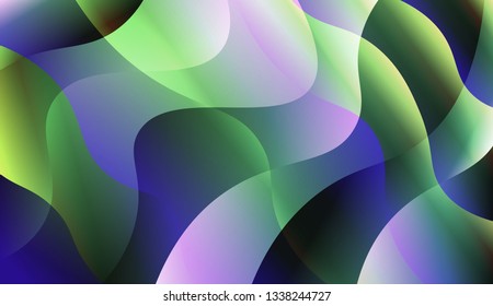 Abstract Wavy Background. For Design Flyer, Banner, Landing Page. Vector Illustration with Color Gradient.