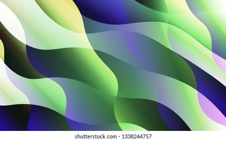 Abstract Wavy Background. For Design Flyer, Banner, Landing Page. Vector Illustration with Color Gradient.
