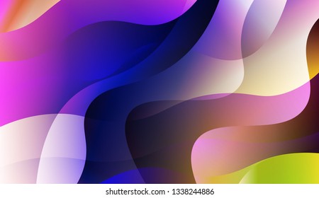 Abstract Wavy Background. For Design Flyer, Banner, Landing Page. Vector Illustration with Color Gradient.