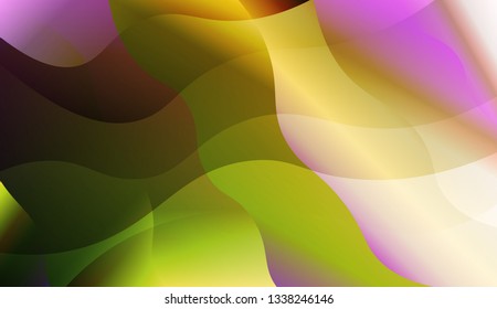 Abstract Wavy Background. For Design Flyer, Banner, Landing Page. Vector Illustration with Color Gradient.