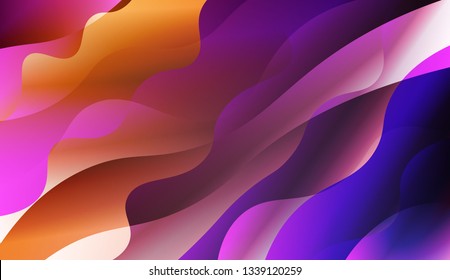 Abstract Wavy Background. For Design Flyer, Banner, Landing Page. Vector Illustration with Color Gradient.
