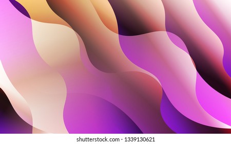 Abstract Wavy Background. For Design Flyer, Banner, Landing Page. Vector Illustration with Color Gradient.