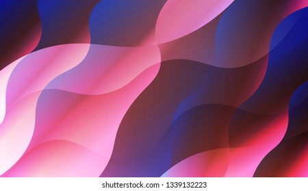 Abstract Wavy Background. For Design Flyer, Banner, Landing Page. Vector Illustration with Color Gradient.