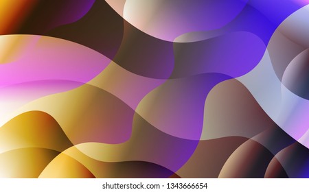 Abstract Wavy Background. For Design Flyer, Banner, Landing Page. Vector Illustration with Color Gradient.