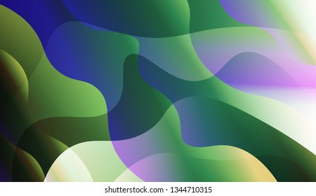 Abstract Wavy Background. For Design Flyer, Banner, Landing Page. Vector Illustration with Color Gradient.